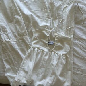 SOLD White linen maxi dress